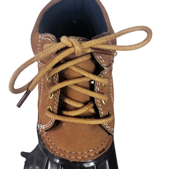 Tommy Hilfiger Womens Casey Duck Boots Brown Leather Waterproof Size 9 - Picture 5 of 11